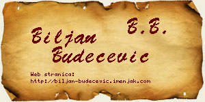 Biljan Budečević vizit kartica